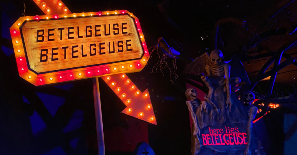 Beetlejuice Props during Halloween Horror Nights - by unofficialflorida.com.
