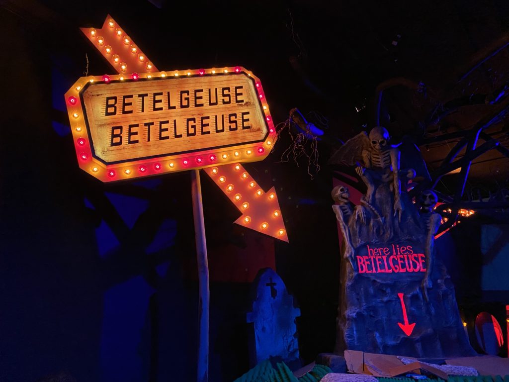 Beetlejuice props in the Halloween Horror Nights Tribute Store - by unofficialflorida.com.