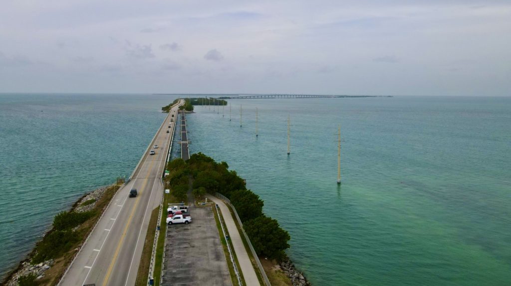 Aerial view in the Florida Keys - Pros and Cons of Living in Florida - by unofficialflorida.com.