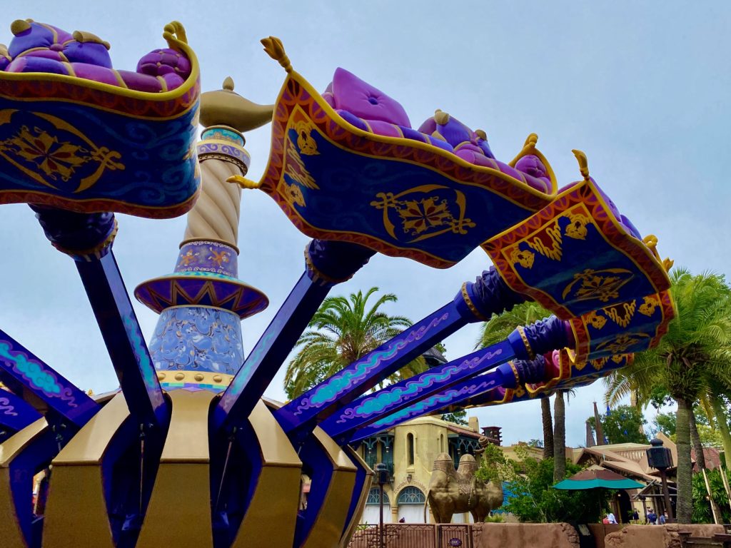 The Magic Carpets of Aladdin at Disney's Magic Kingdom is a great ride while pregnant - Disney Rides While Pregnant - A Complete Guide - by unofficialflorida.com.