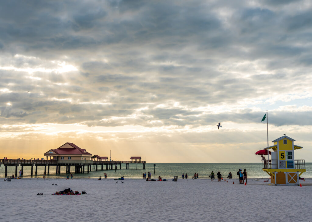 Sunset at Clearwater Beach - The Closest Beaches to Disney World & Orlando, Florida - unofficialflorida.com.