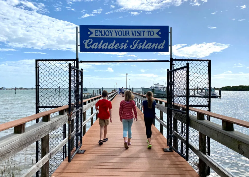 The dock to board the ferry at Caladesi Island - The Closest Beaches to Disney World & Orlando, Florida - unofficialflorida.com.